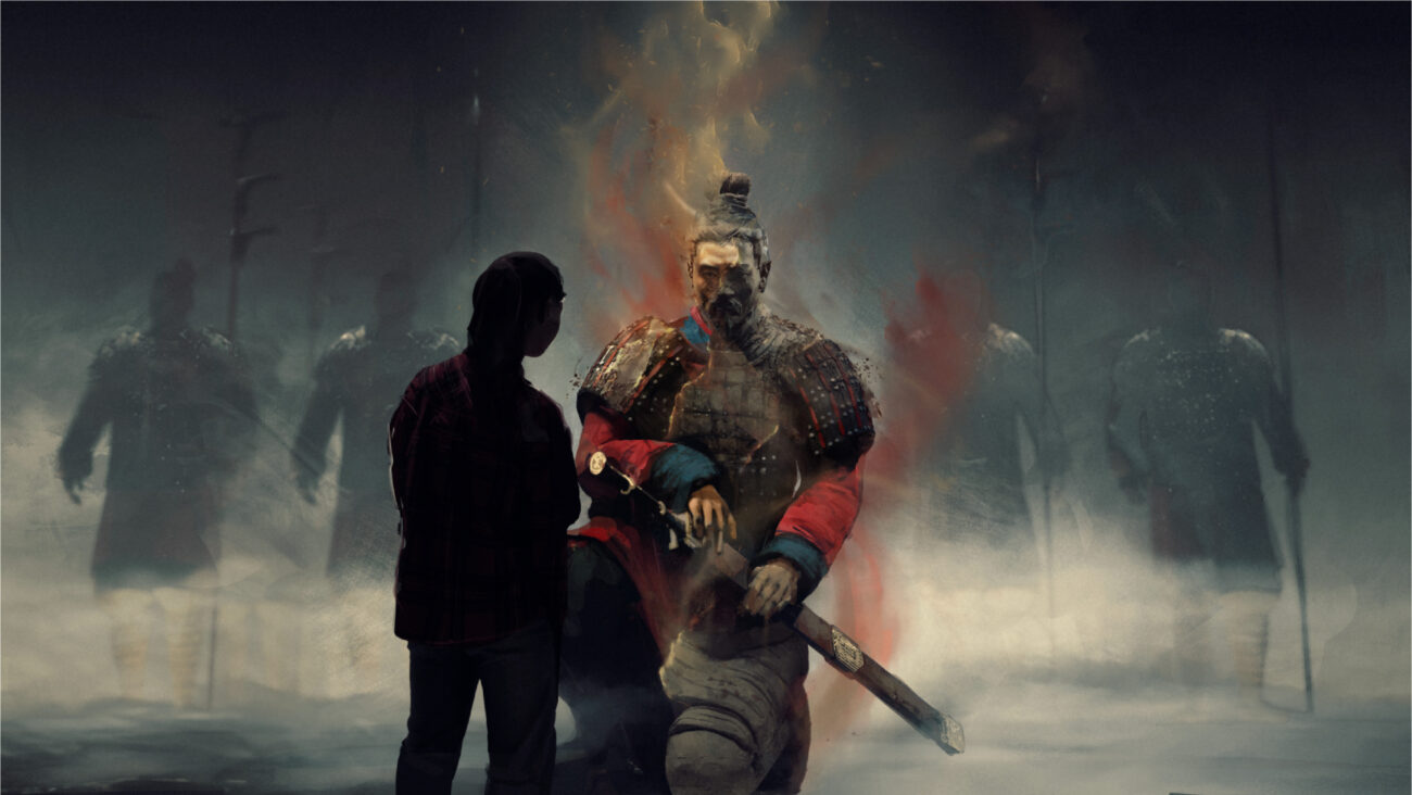 Concept art for WA Museum Terracotta Warriors exhibition created by experience design studio S1T2.