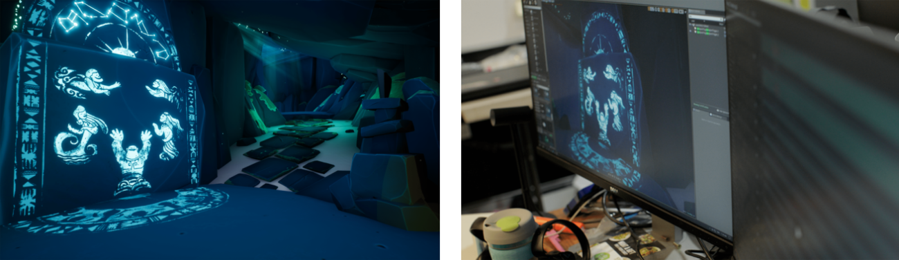 Images from the production process and final product of S1T2’s Beyond the Stars virtual reality.