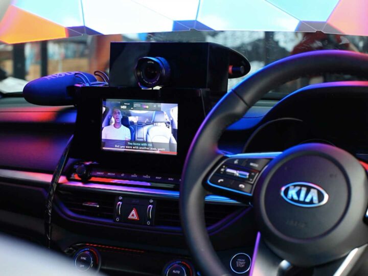 Kia Caraoke Studio experiential marketing created by creative technology agency S1T2 inside a Kia Cerato.