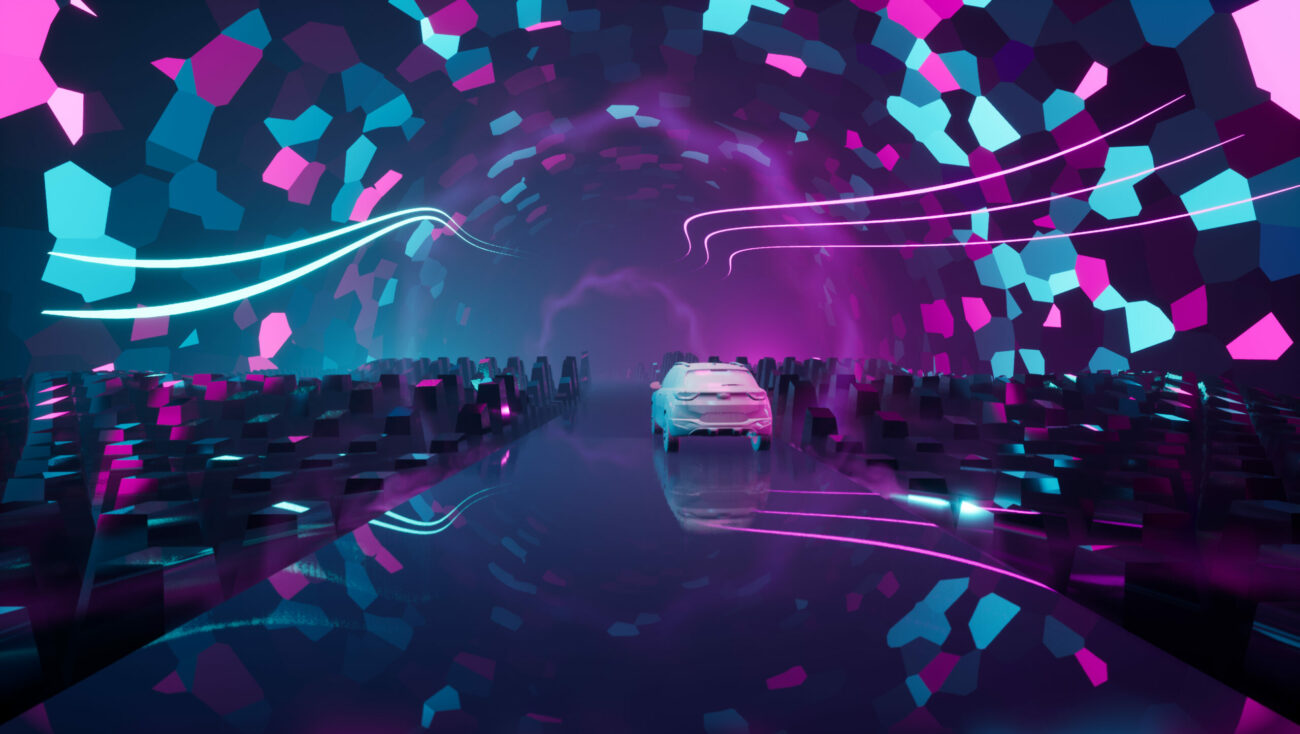 In-game screenshot shows vibrant real-time visualisation for Kia Beat the Beat experiential marketing.