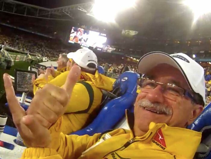 Rugby fans captured on GoPro camera as part of Samsung SlideLiner experiential marketing activation.