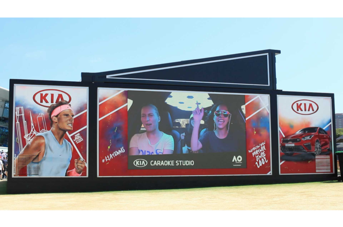 Videos from Kia Caraoke Studio experiential marketing shown at the Australian Open.