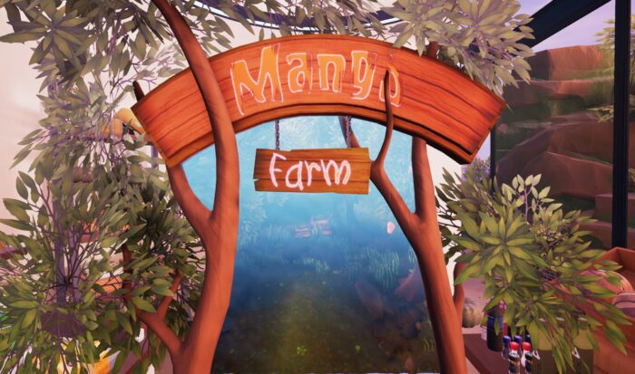 Screenshot shows entry into the Mango Farm immersive promotion within Adobe Future of Retail.