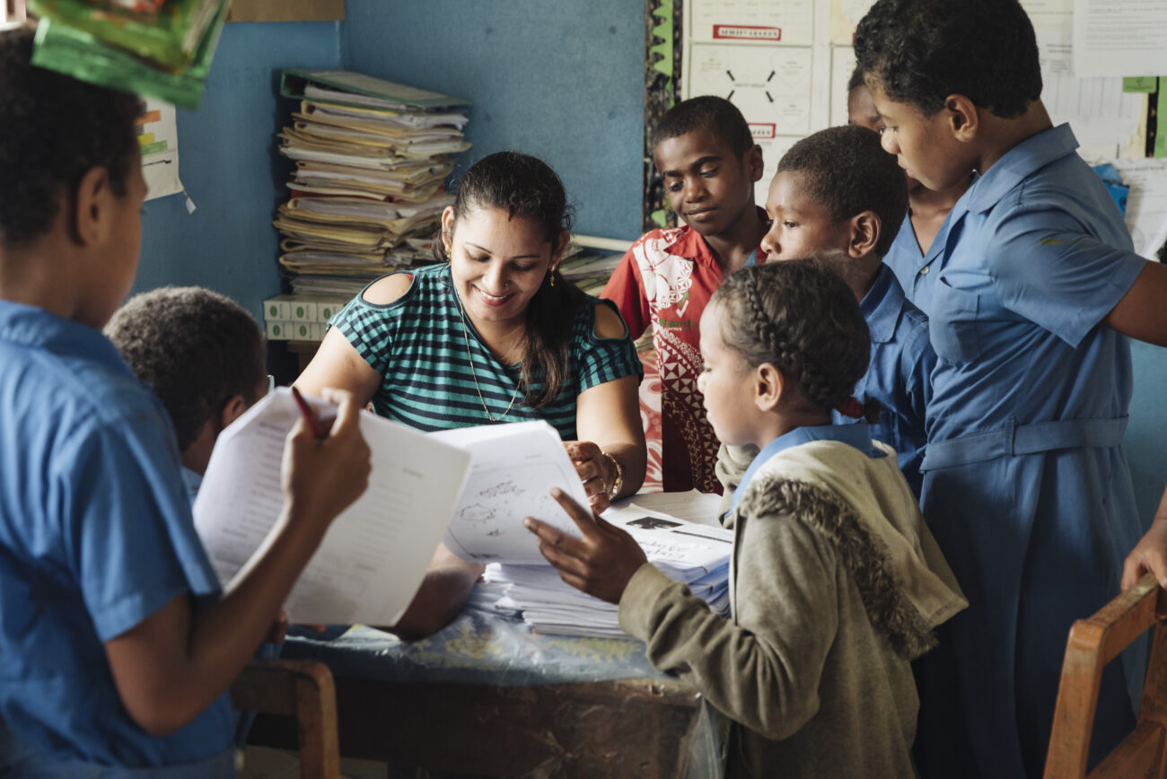 Feature image for article about teacher using Beyond the Stars program in Fiji.