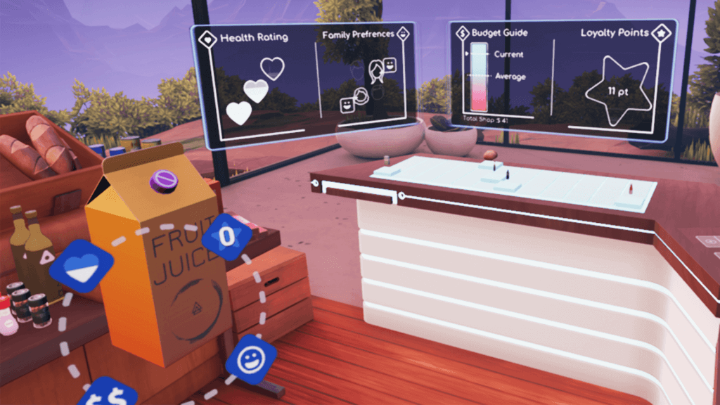 Data visualisations in Future of Retail VR.