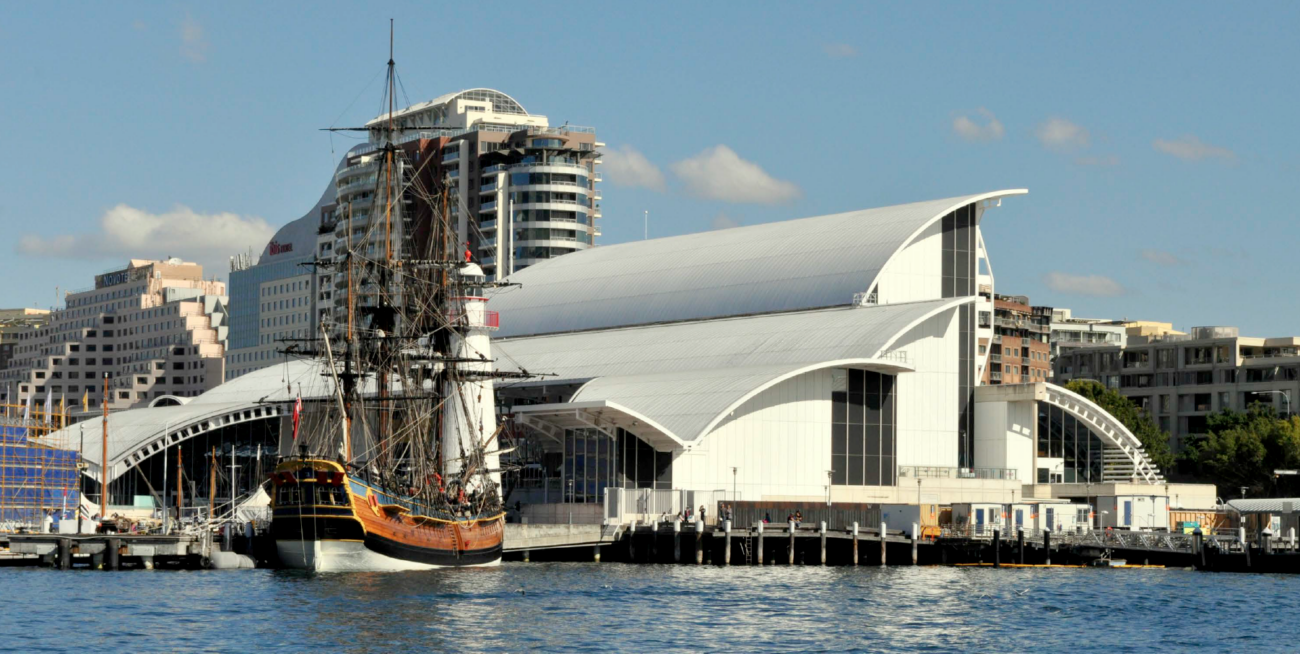Roof of the Maritime Museum in Sydney, which will form the canvas for S1T2’s projection at Vivid Sydney 2026.