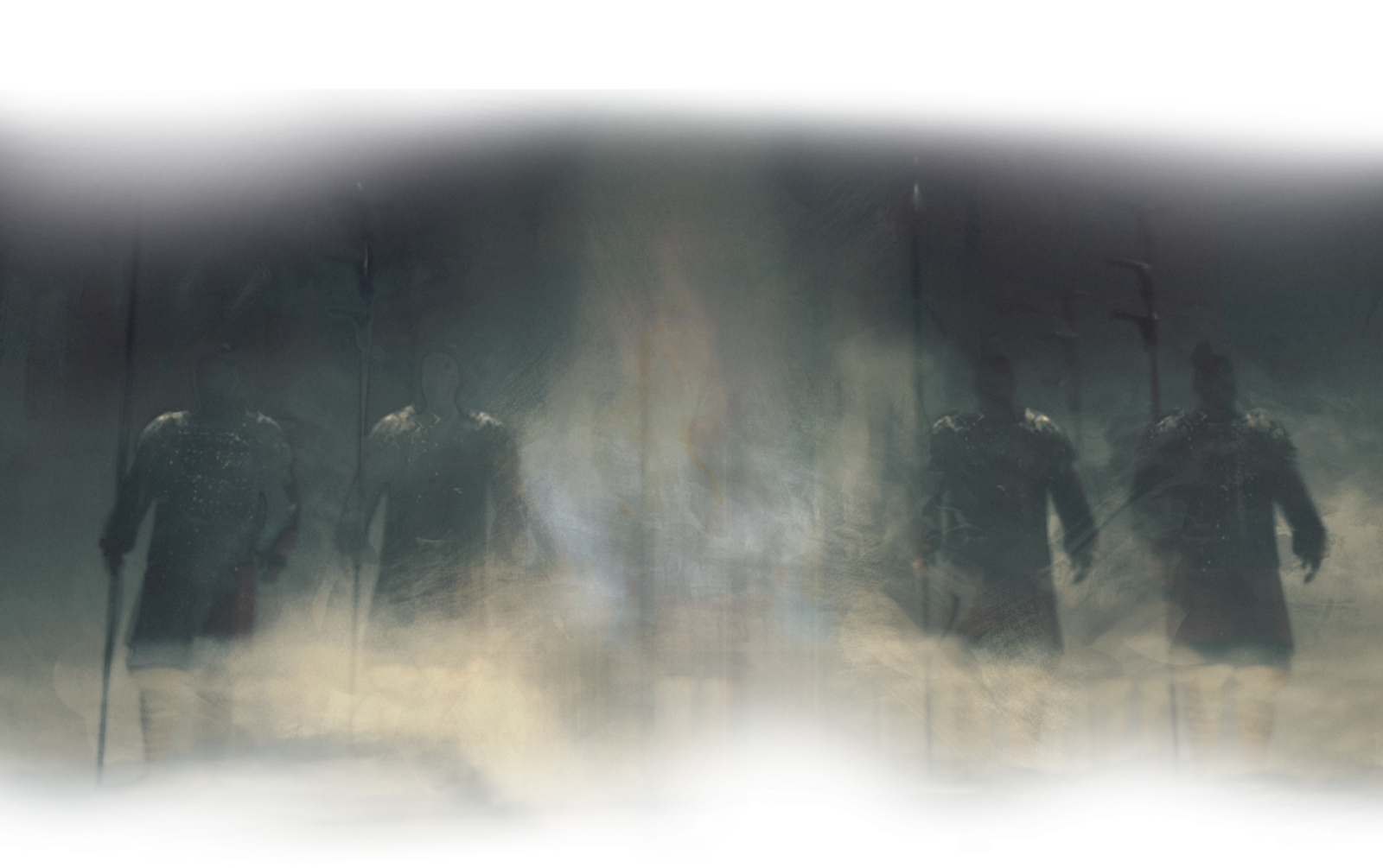 Concept art of ghostly Terracotta Warriors background image.