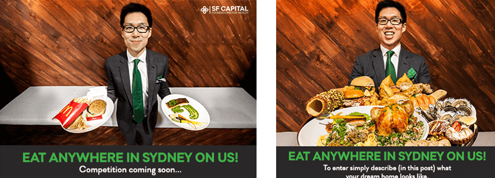 SF Capital Eat Anywhere On Us Social Campaign.