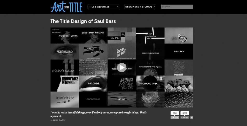 Saul Bass&#039; Visual Design title sequences.