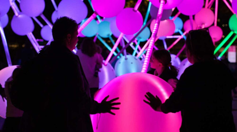 Users playing with creative Interactive Lights.