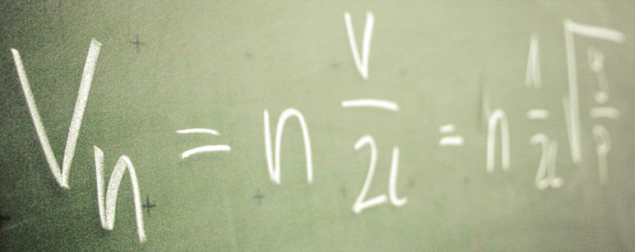 Maths on Chalkboard.