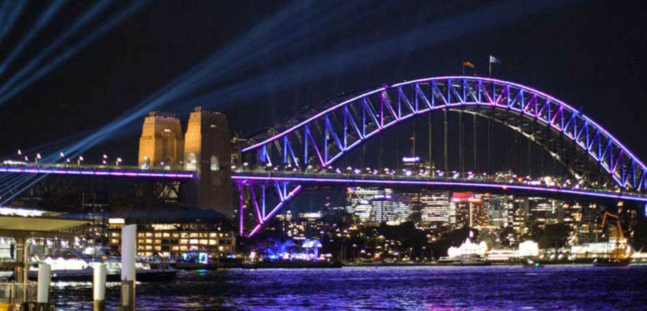 Sydney Harbour Bridge Interactive Installations Vivid Festival.