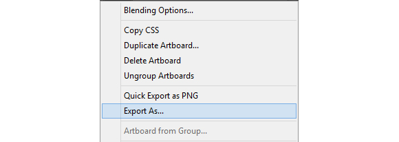 Photoshop CC export option.