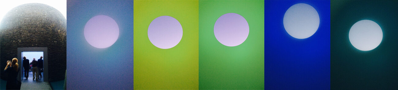 James Turrell Skyspace (Inside) collage.